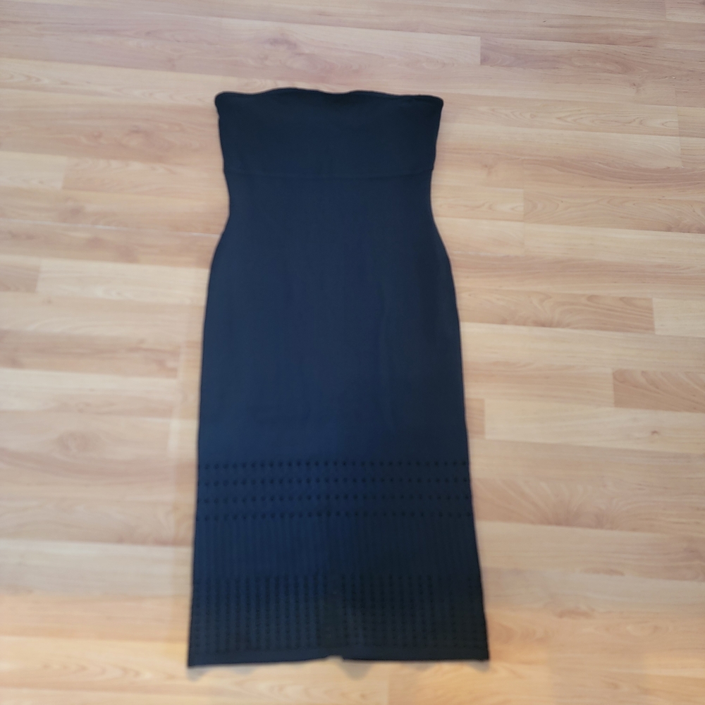 Guess Elegant Black Strapless Dress